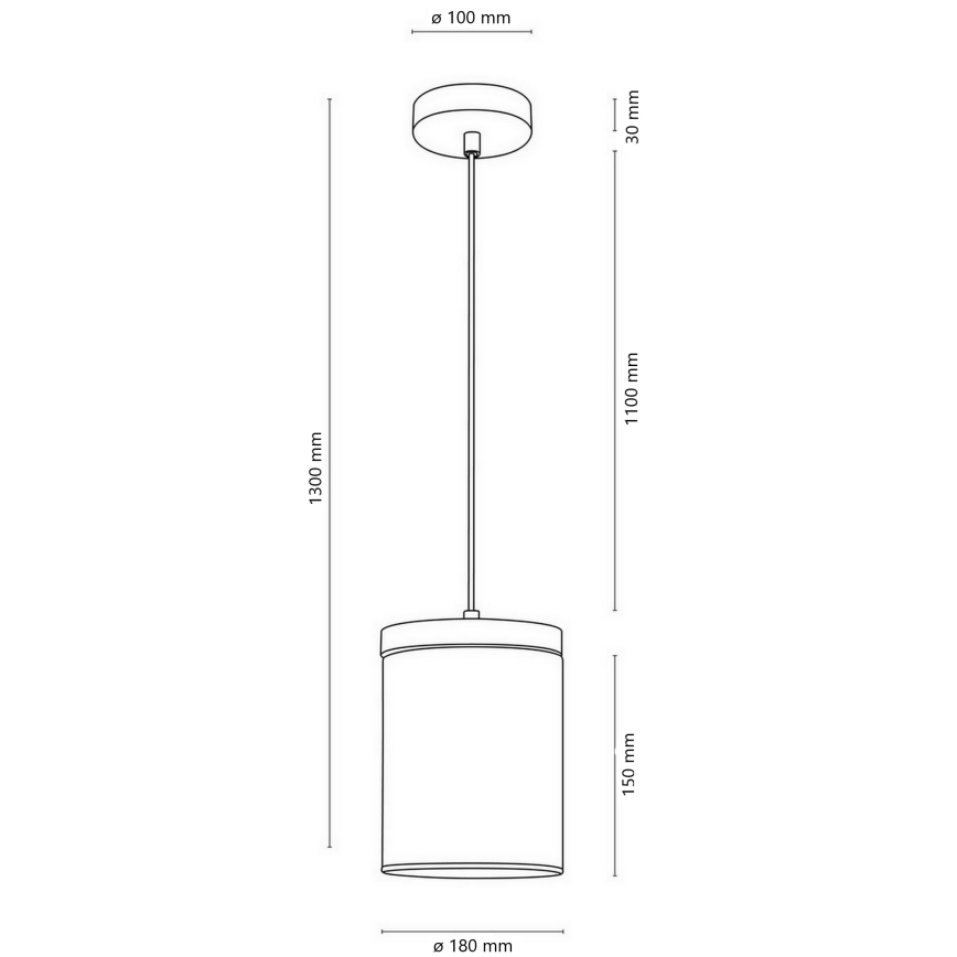 Lustra ar auklu MONSUN 1xE27/60W/230V priede