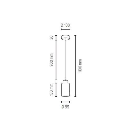 Lustra ar auklu BOSCO 1xE27/60W/230V