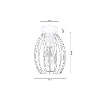 Griestu lampa GUNNAR 1xE27/60W/230V ozolkoka - FSC sertifikāts