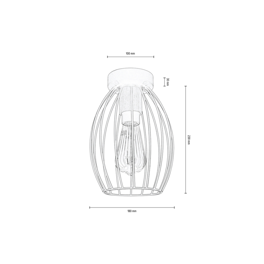 Griestu lampa GUNNAR 1xE27/60W/230V ozolkoka - FSC sertifikāts