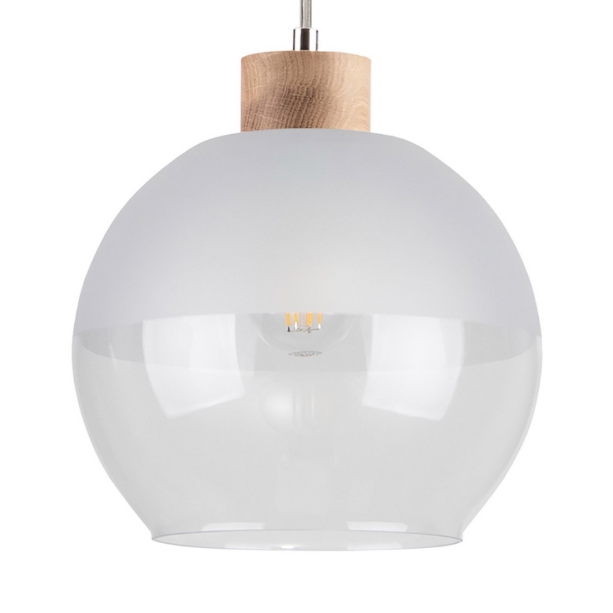 Lustra ar auklu ALESSANDRO 1xE27/60W/230V ozols - FSC sertifikāts