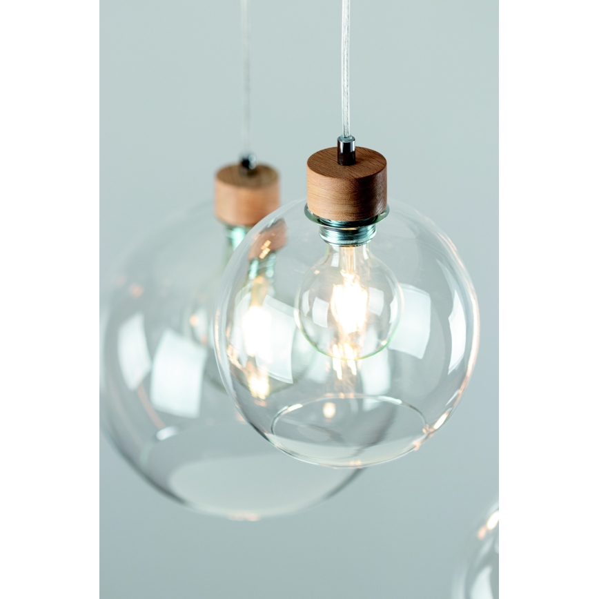 Lustra ar auklu LAGUNA 1xE27/60W/230V ozolkoks - FSC sertifikāts