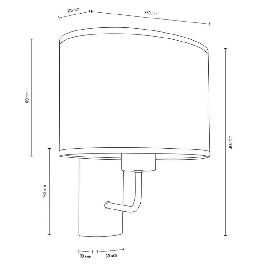 Sienas lampa MERCEDES 1xE27/25W/230V brūna/ozols – FSC sertificēts