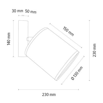 Sienas starmetis BENITA 1xE27/25W/230V brūna/ozols – FSC sertificēts