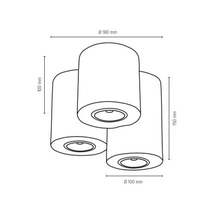 Griestu lampa WOODDREAM 3xGU10/6W/230V ozols - FSC sertifikāts