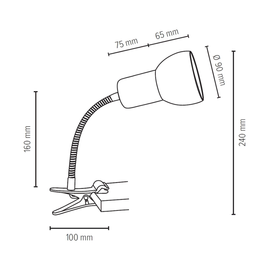 Lampa ar fiksatoru SVENDA 1xE27/60W/230V ozols