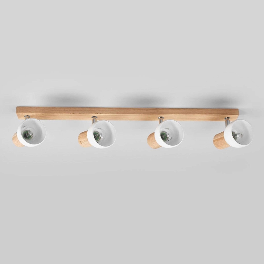 Virziena gaismeklis SVENDA 4xE27/60W/230V ozols/balts