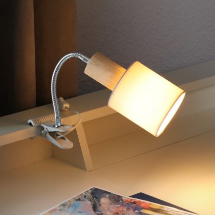 Lampa ar fiksatoru TREEHOUSE 1xE27/25W/230V ozols - FSC sertifikāts