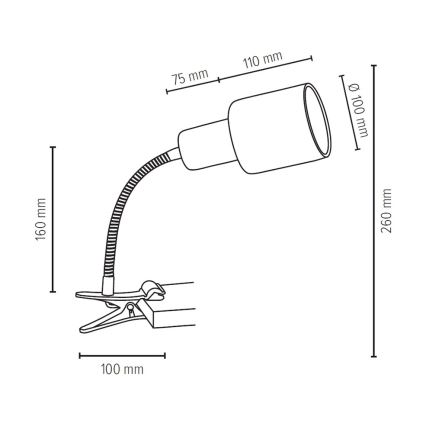 Lampa ar fiksatoru TREEHOUSE 1xE27/25W/230V ozols - FSC sertifikāts