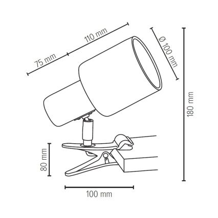 Lampa ar fiksatoru TREEHOUSE 1xE27/25W/230V ozols - FSC sertifikāts