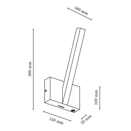 LED Sienas lampa LINUS LED/3W/230V ozolkoks  - FSC sertifikāts