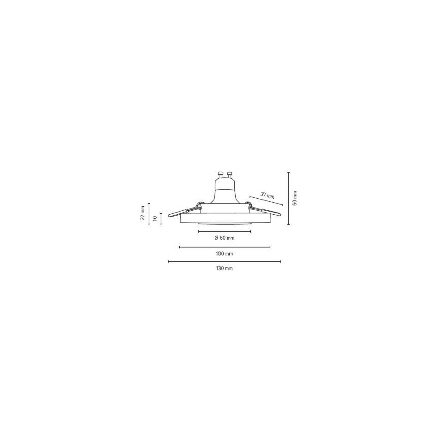 LED Iegremdējama lampa VITAR 1xGU10/5W/230V CRI 90 betons