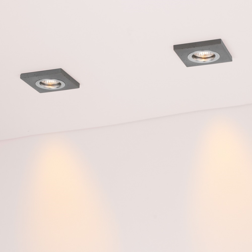 KOMPLEKTS 3x LED Iegremdējama lampa VITAR 1xGU10/5W/230V CRI 90 betons
