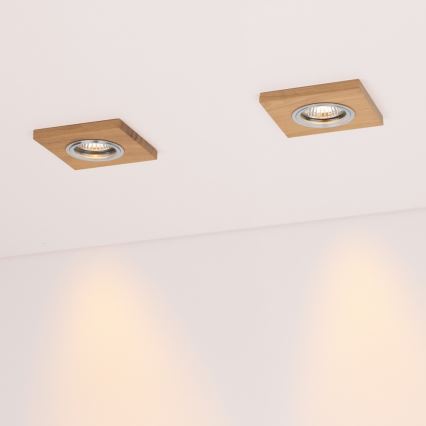 KOMPLEKTS 3x LED Iegremdējama lampa VITAR 1xGU10/5W/230V CRI 90 ozols