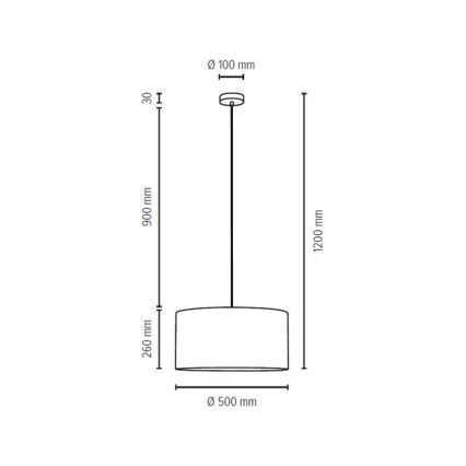 Lustra ar auklu SCARLETT 1xE27/60W/230V
