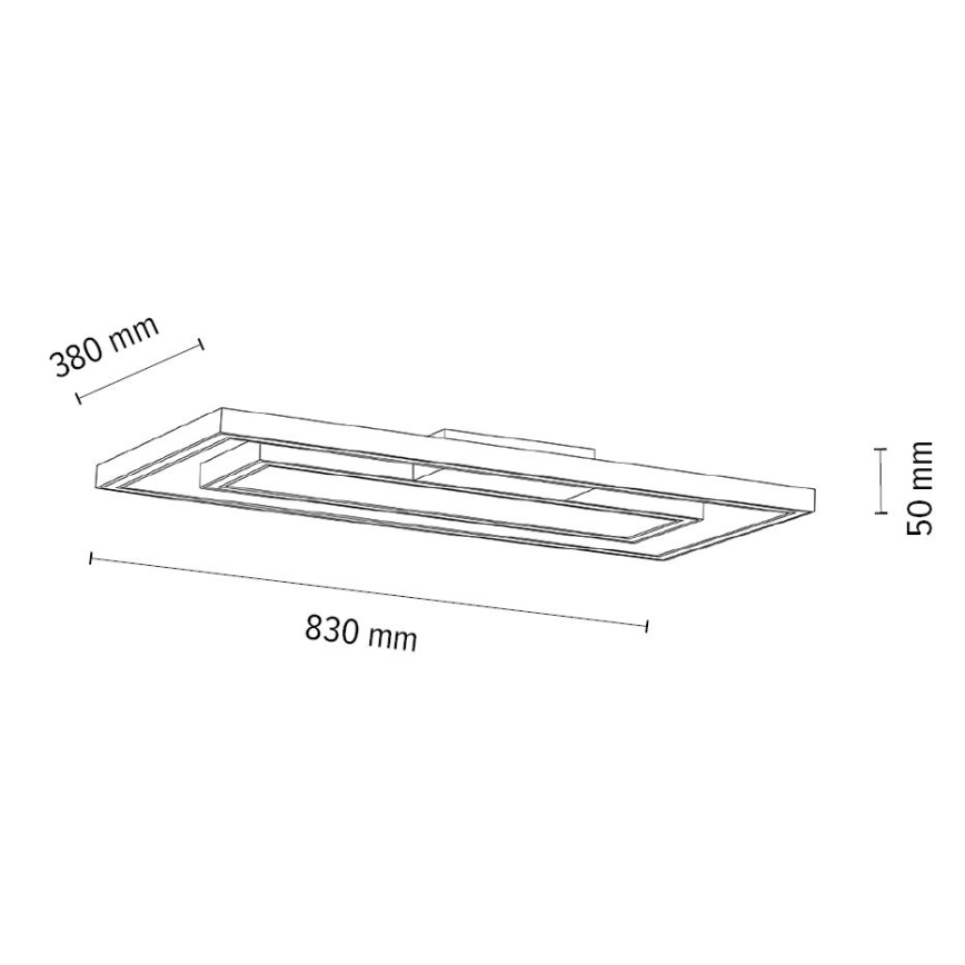 LED Aptumšojama griestu lampa RAMME 2xLED/28,5W/230V ozols