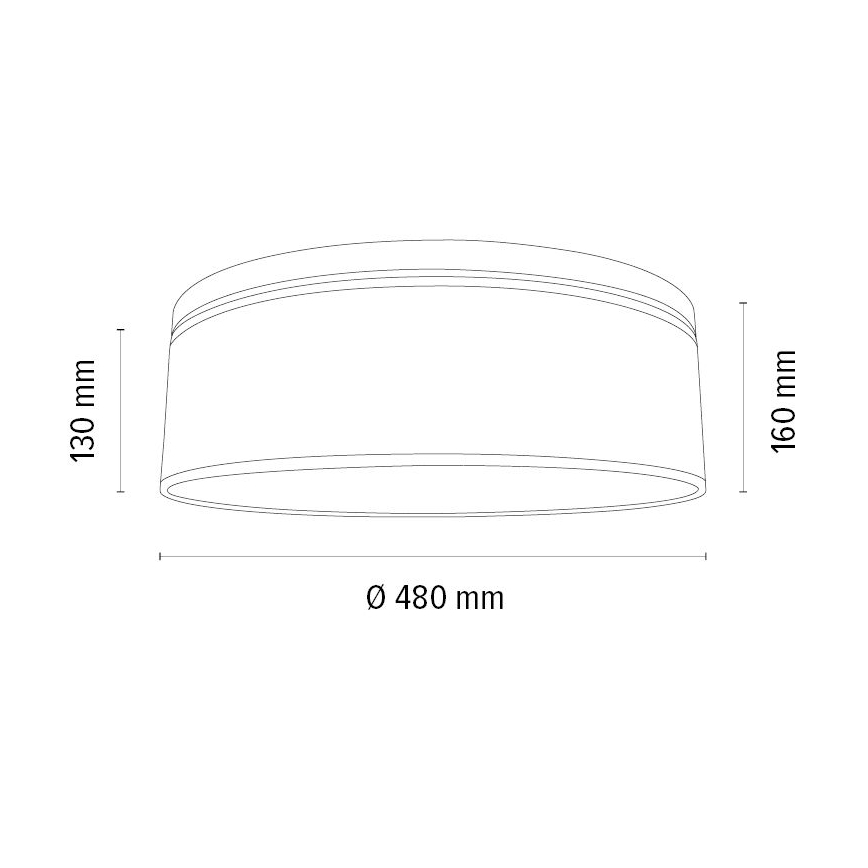 Griestu lampa BENITA 2xE27/25W/230V d. 48 cm krēmkrāsa/ozols – FSC sertificēts