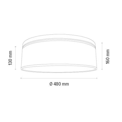 Griestu lampa BENITA 2xE27/25W/230V d. 48 cm brūna/ozols – FSC sertificēts