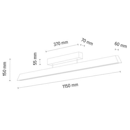 LED Aptumšojama virsapmetuma lustra DEROTT 3xLED/14W/230V, ozolkoks – FSC sertificēts