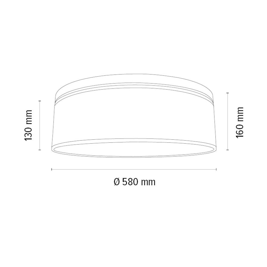 Griestu lampa BENITA 4xE27/25W/230V d. 58 cm krēmkrāsa/ozols – FSC sertificēts