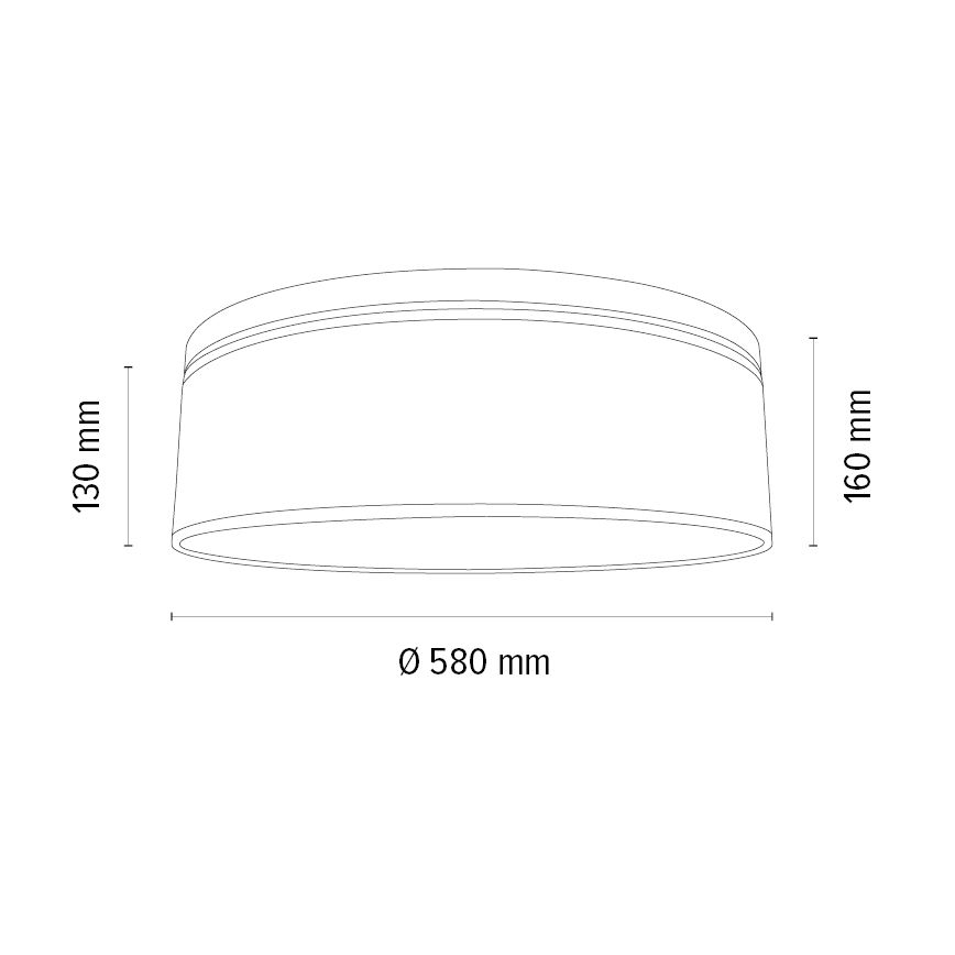 Griestu lampa BENITA 4xE27/25W/230V d. 58 cm brūna/ozols – FSC sertificēts