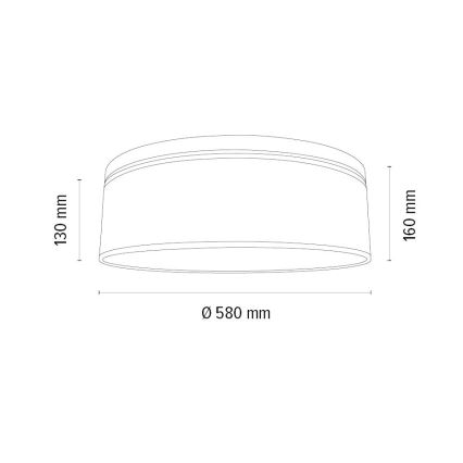 Griestu lampa BENITA 4xE27/25W/230V d. 58 cm balta/ozols – FSC sertificēts