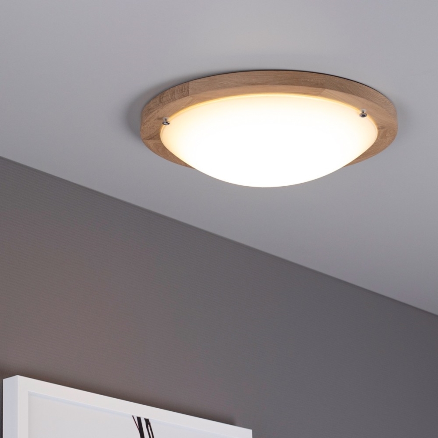 Griestu lampa FRIDA 2xE27/40W/230V ozols