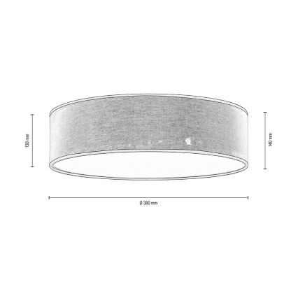Griestu lampa NEGRO 3xE27/25W/230V 38 cm