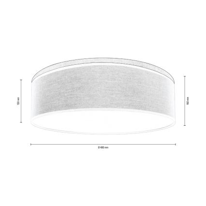 Griestu lampa BOHO 3xE27/25W/230V d. 48 cm ozols
