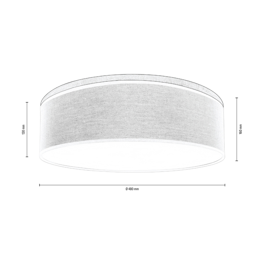 Griestu lampa BOHO 3xE27/25W/230V d. 48 cm ozols