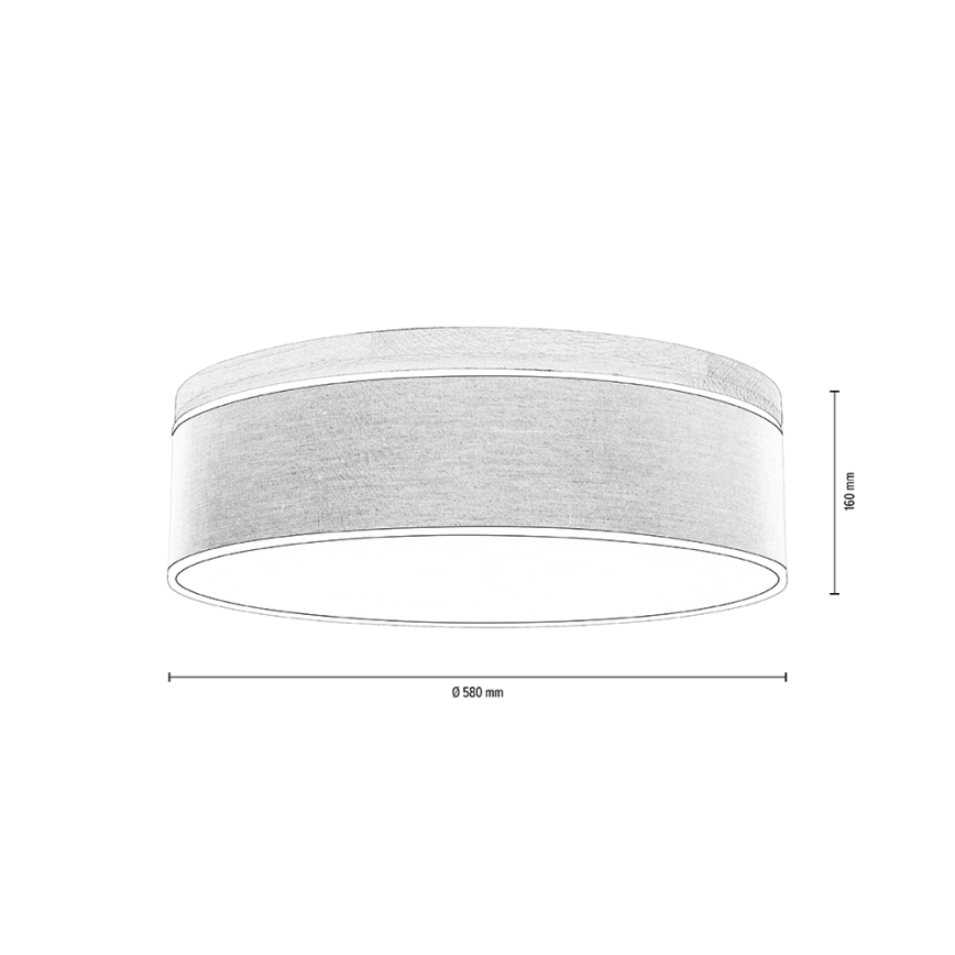 Griestu lampa BOHO 4xE27/25W/230V d. 58 cm ozols