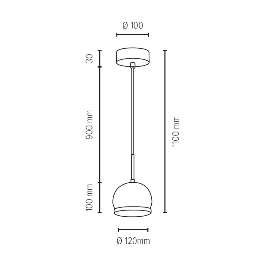 LED Lustra ar auklu BALL WOOD 1xGU10/5W/230V matēts ozols - FSC sertifikāts