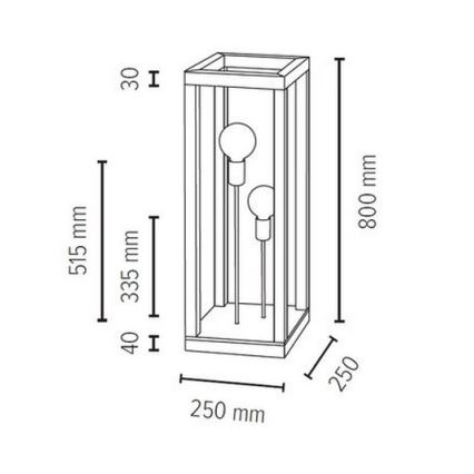 Grīdas stāvlampa KAGO 2xE27/60W/230V matēts ozols