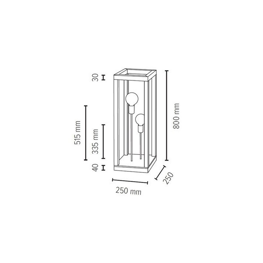 Grīdas stāvlampa KAGO 2xE27/60W/230V matēts ozols