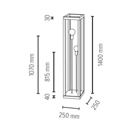 Grīdas stāvlampa KAGO 2xE27/60W/230V matēts ozolkoks - FSC sertifikāts