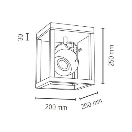 LED Griestu lampa ROY 1xGU10/5W/230V matēts ozols