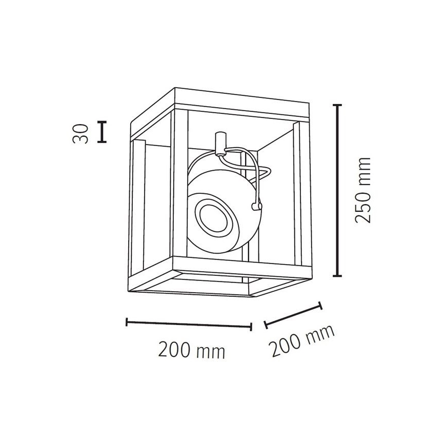 LED Griestu lampa ROY 1xGU10/5W/230V matēts ozols