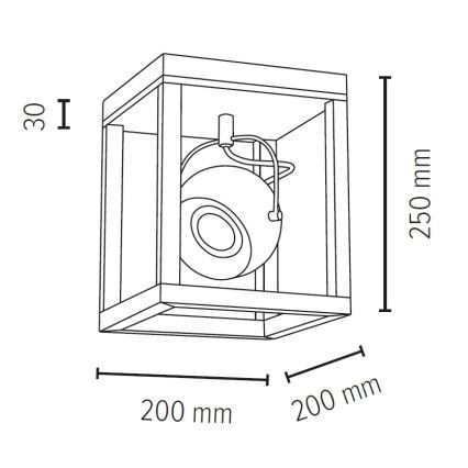 LED Griestu lampa ROY 1xGU10/5W/230V matēts ozolkoks - FSC sertifikāts