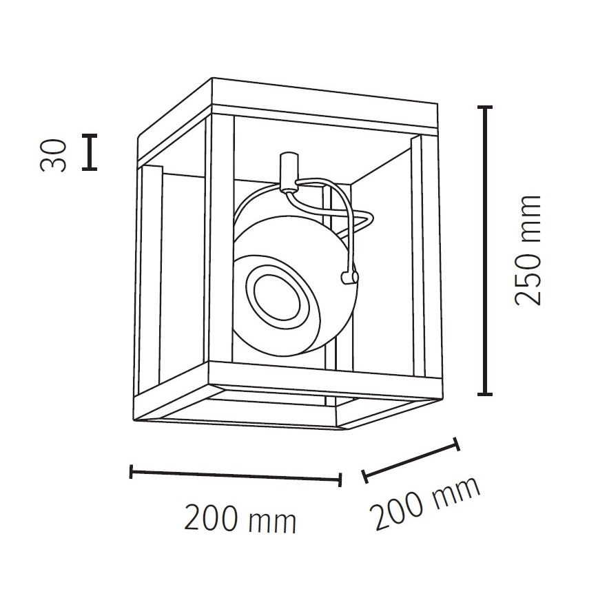 LED Griestu lampa ROY 1xGU10/5W/230V matēts ozolkoks - FSC sertifikāts