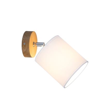 Sienas virziena gaismeklis APRILLIA 1xE27/25W/230V ozols/balts