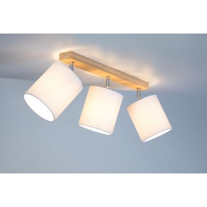 Spotgaismeklis APRILLIA 3xE27/25W/230V ozols/balts