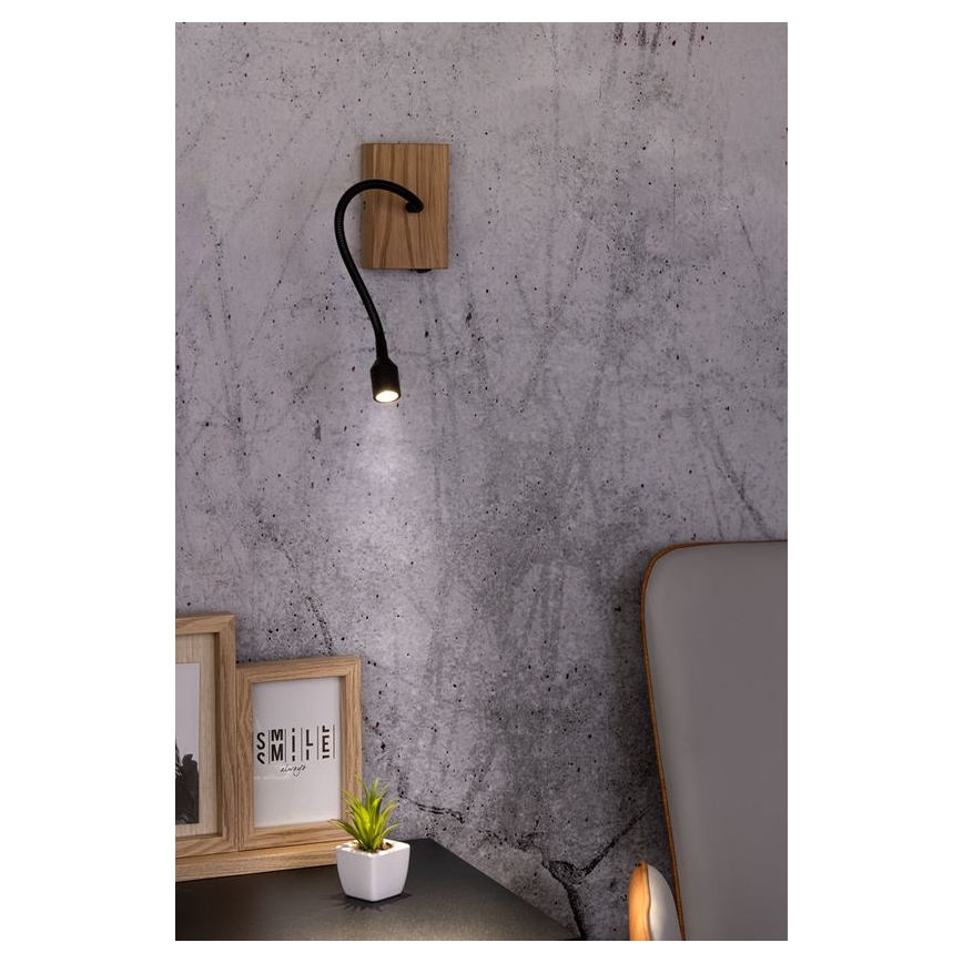 LED sienas gaismeklis LECTOR LED/2,5W/230V ozols