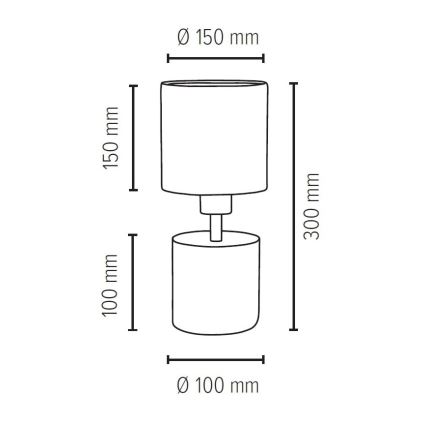 Galda lampa STRONG ROUND 1xE27/25W/230V betons