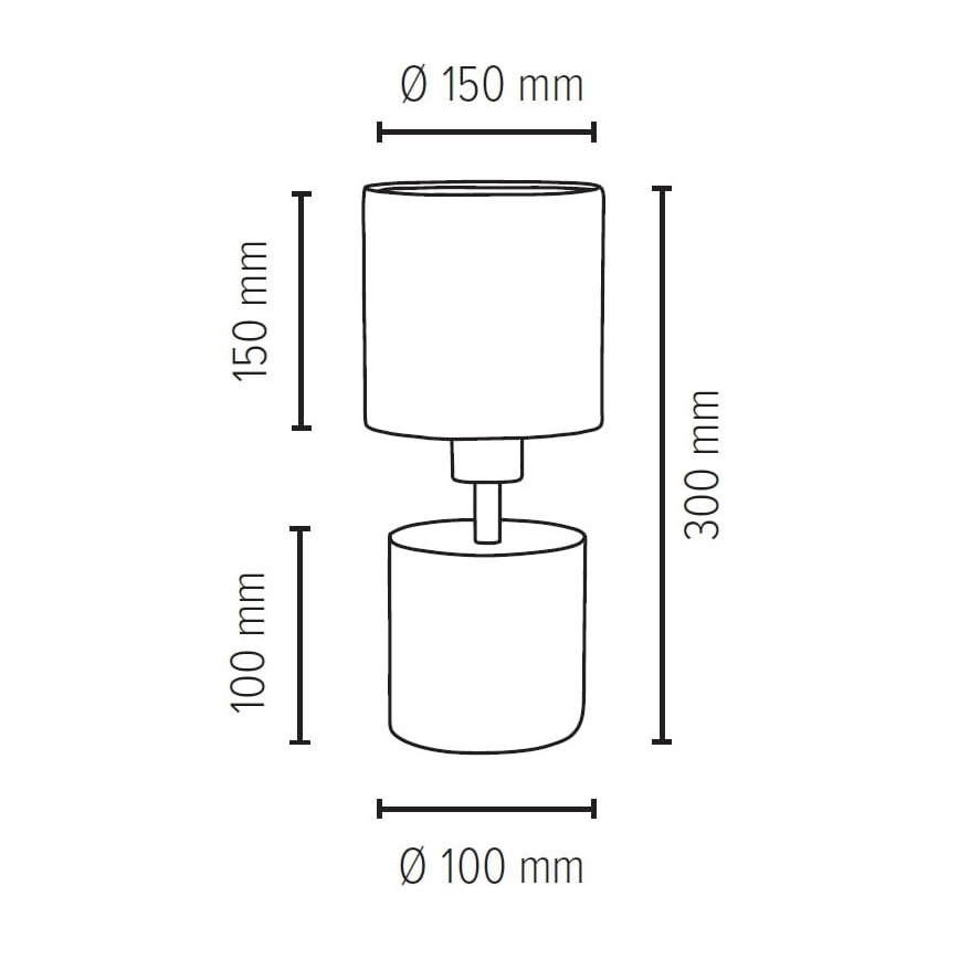 Galda lampa STRONG ROUND 1xE27/25W/230V betons