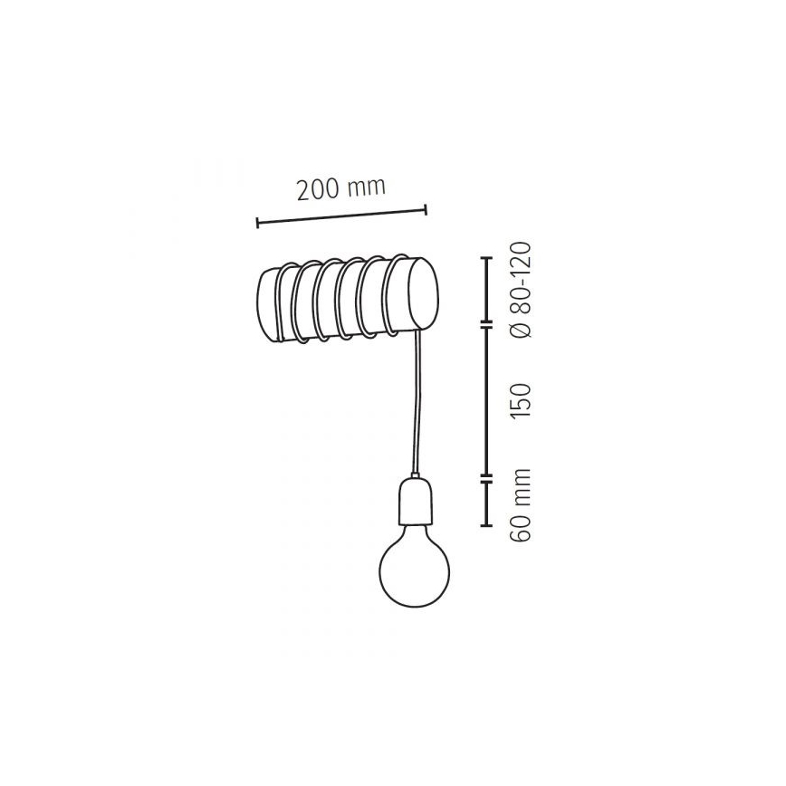 Sienas lampa TRABO 1xE27/60W/230V priede - FSC sertifikāts