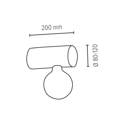 Sienas lampa TRABO 1xE27/25W/230V - FSC sertifikāts