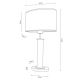 Galda lampa MERCEDES 1xE27/40W/230V 46 cm krēmkrāsa/ozols – FSC sertificēts
