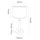 Galda lampa BENITA 1xE27/60W/230V 48 cm balta/ozols – FSC sertificēts