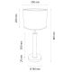 Galda lampa BENITA 1xE27/60W/230V 61 cm krēmkrāsa/ozols – FSC sertificēts