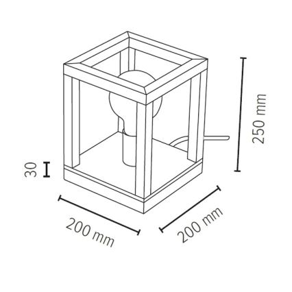 Galda lampa KAGO 1xE27/60W/230V matēts ozolkoks - FSC sertifikāts